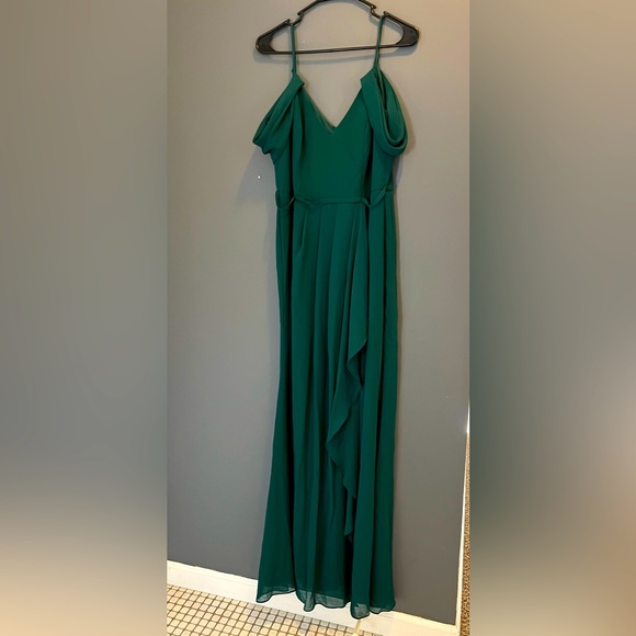 David’s Bridal Bridesmaid Dress Juniper Green - Picture 2 of 3